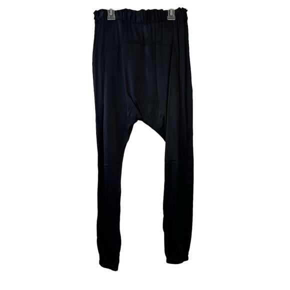 Frame Black Satin Joggers Elastic Waist sz XS NWOT - Picture 1 of 13